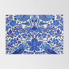 William Morris Vintage Strawberry Thief Cobalt Blue  Rug Gallery Image 2