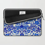 William Morris Vintage Strawberry Thief Cobalt Blue  Laptop Sleeve Gallery Image 2