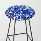William Morris Vintage Strawberry Thief Cobalt Blue  Stool Gallery Image 2