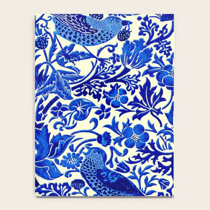 William Morris Vintage Strawberry Thief Cobalt Blue  Notebook Gallery Image 4