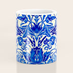 William Morris Vintage Strawberry Thief Cobalt Blue  Coffee Mug Gallery Image 4