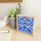 William Morris Vintage Strawberry Thief Cobalt Blue  Mini Art Print Gallery Image 2