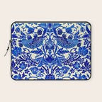 William Morris Vintage Strawberry Thief Cobalt Blue  Laptop Sleeve Gallery Image 1
