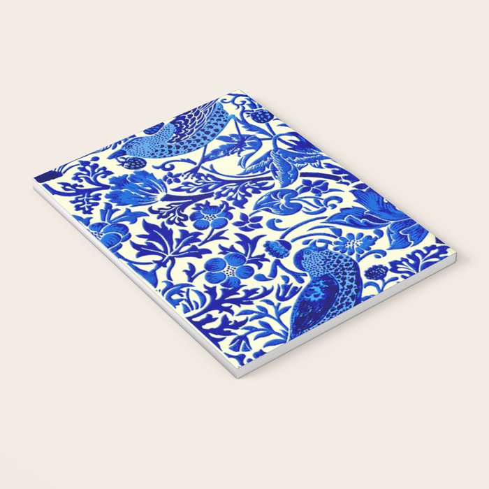 William Morris Vintage Strawberry Thief Cobalt Blue  Notebook Gallery Image 3