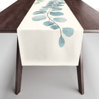 Watercolor Eucalyptus Leaves Table Runner Gallery Image 1