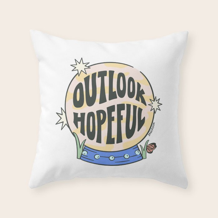 OUTLOOK HOPEFUL Throw Pillow Gallery Image 6