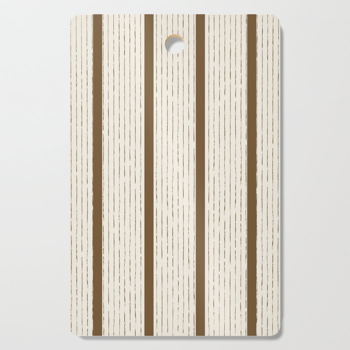 Lines IV (Cream & Chocolate) Cutting Board Gallery Image 1