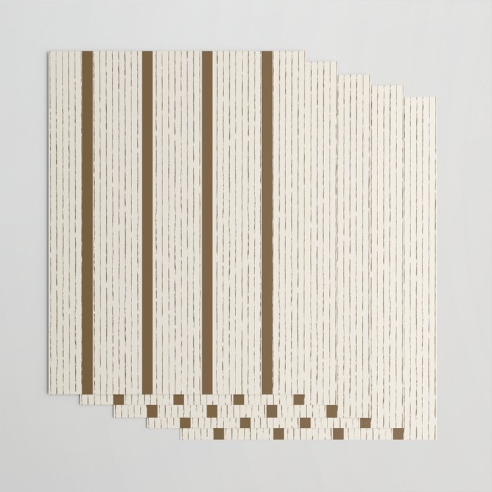 Lines IV (Cream & Chocolate) Wrapping Paper Gallery Image 3