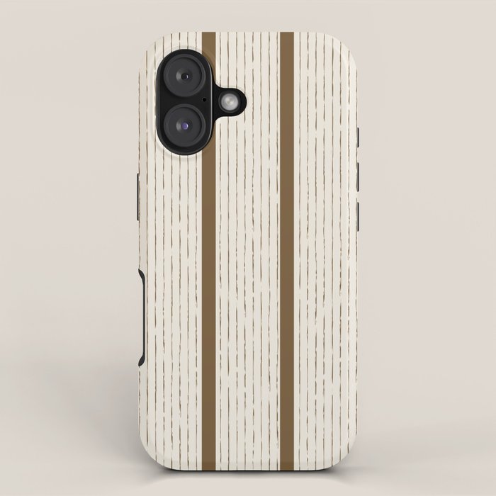Lines IV (Cream & Chocolate) iPhone Case Gallery Image 1
