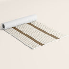 Lines IV (Cream & Chocolate) Yoga Mat Gallery Image 2