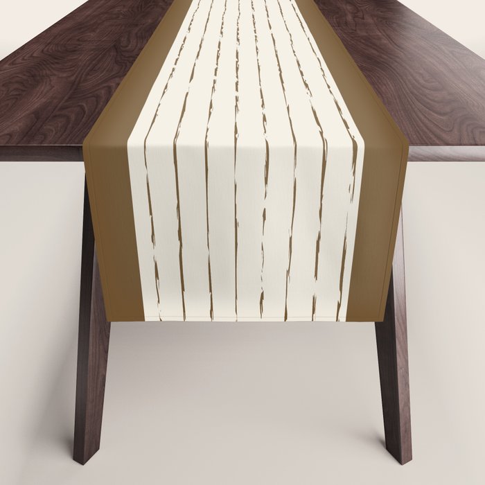 Lines IV (Cream & Chocolate) Table Runner Gallery Image 1