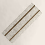 Lines IV (Cream & Chocolate) Yoga Mat Gallery Image 1