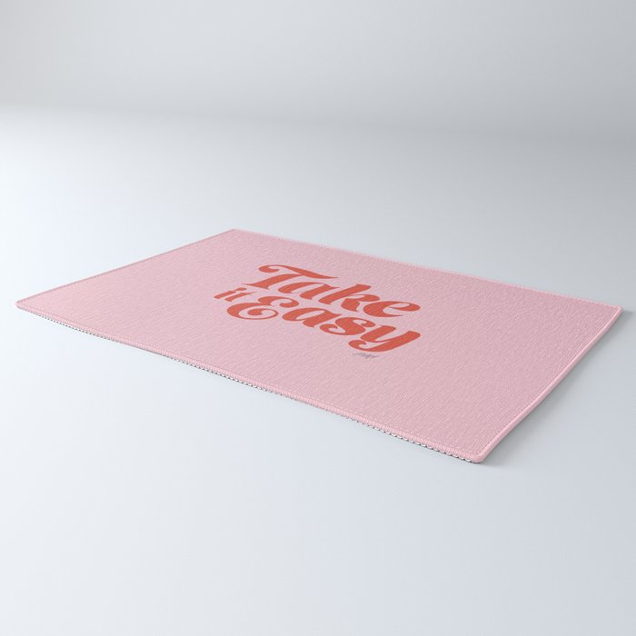 Take it Easy (Red/Pink Palette) Rug Gallery Image 3