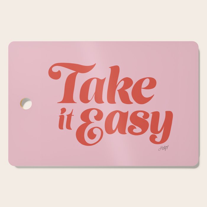 Take it Easy (Red/Pink Palette) Cutting Board Gallery Image 1