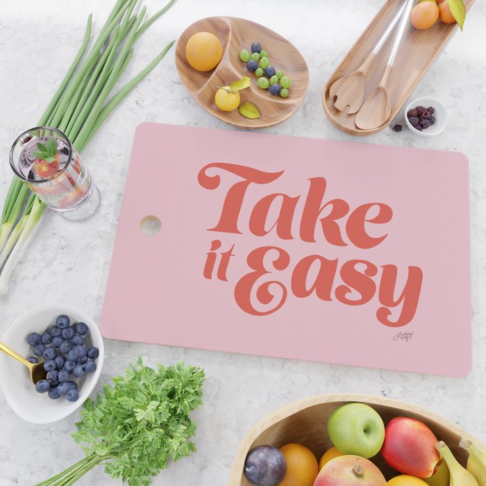 Take it Easy (Red/Pink Palette) Cutting Board Gallery Image 2