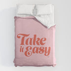 Take it Easy (Red/Pink Palette) Duvet Cover Gallery Image 6