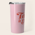 Take it Easy (Red/Pink Palette) Travel Mug Gallery Image 3
