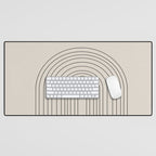 Arch, geometric modern art Desk Mat Gallery Image 1
