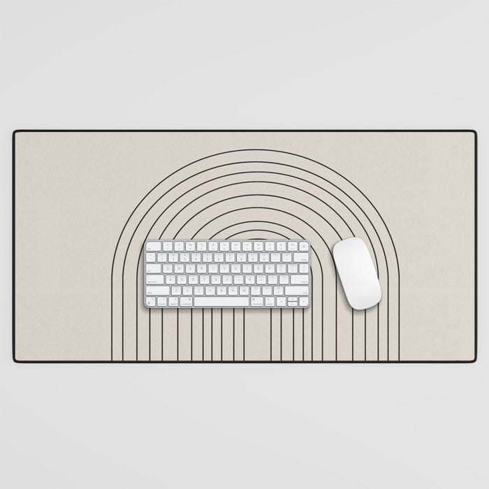 Arch, geometric modern art Desk Mat Gallery Image 1