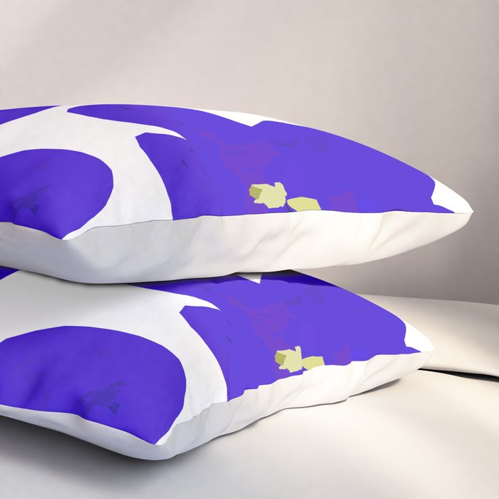 Blue Retro Flowers #decor #society6 #buyart Pillow Sham Gallery Image 3