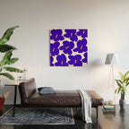 Blue Retro Flowers #decor #society6 #buyart Wood Wall Art Gallery Image 2