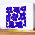 Blue Retro Flowers #decor #society6 #buyart Wall Mural Gallery Image 2