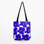 Blue Retro Flowers #decor #society6 #buyart Tote Bag Gallery Image 2