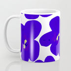 Blue Retro Flowers #decor #society6 #buyart Coffee Mug Gallery Image 3
