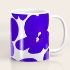 Blue Retro Flowers #decor #society6 #buyart Coffee Mug Gallery Image 1