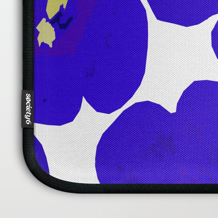 Blue Retro Flowers #decor #society6 #buyart Laptop Sleeve Gallery Image 3