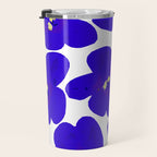 Blue Retro Flowers #decor #society6 #buyart Travel Mug Gallery Image 3