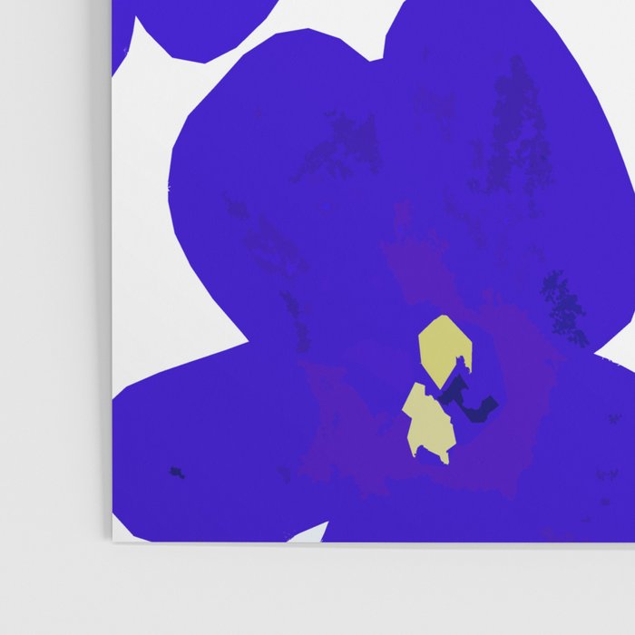 Blue Retro Flowers #decor #society6 #buyart Poster Gallery Image 3