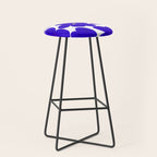 Blue Retro Flowers #decor #society6 #buyart Stool Gallery Image 1