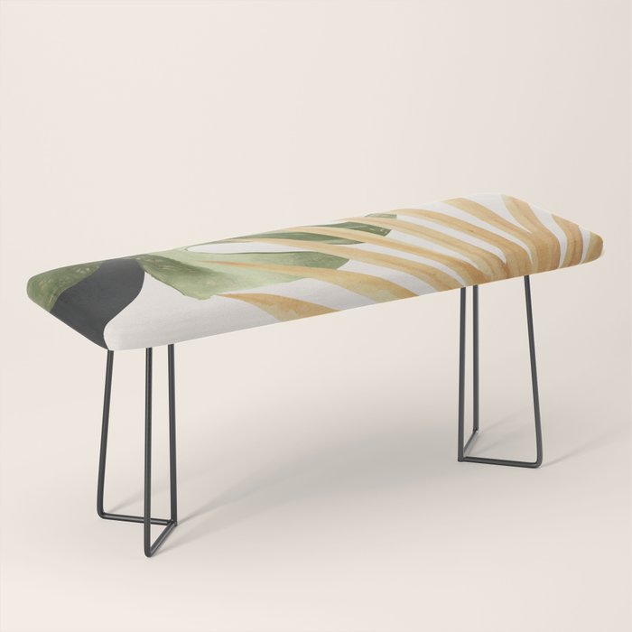 Abstract Art Tropical Leaves 22 Bench Gallery Image 1