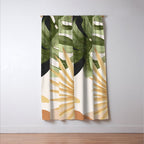 Abstract Art Tropical Leaves 22 Window Curtain Gallery Image 3