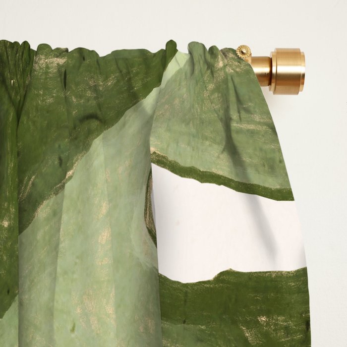 Abstract Art Tropical Leaves 22 Window Curtain Gallery Image 2