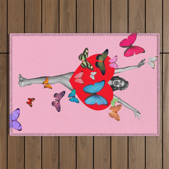 I Get Butterflies! Outdoor Rug Gallery Image 1