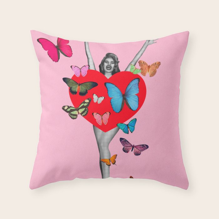 I Get Butterflies! Throw Pillow Gallery Image 6