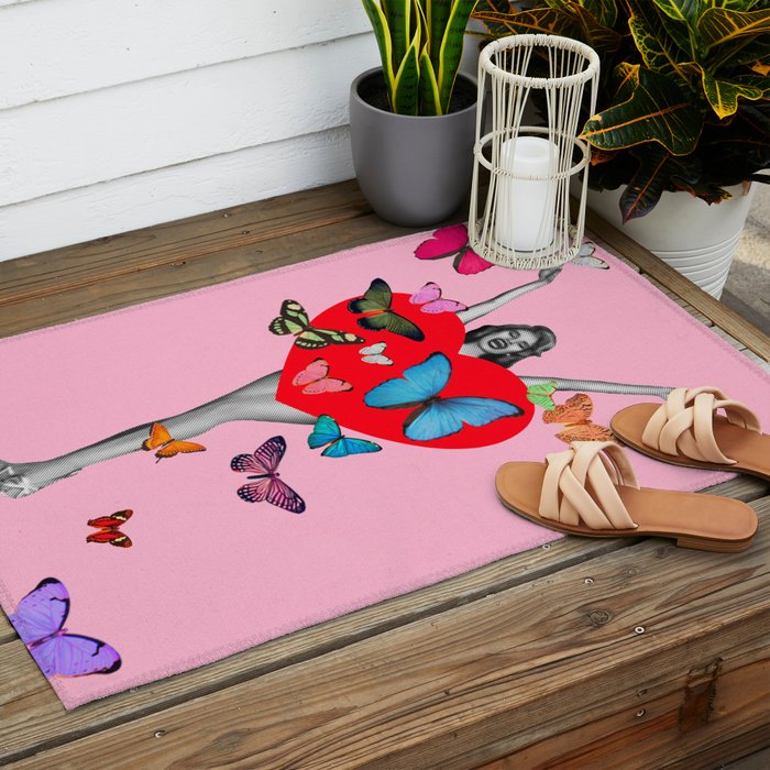 I Get Butterflies! Outdoor Rug Gallery Image 2