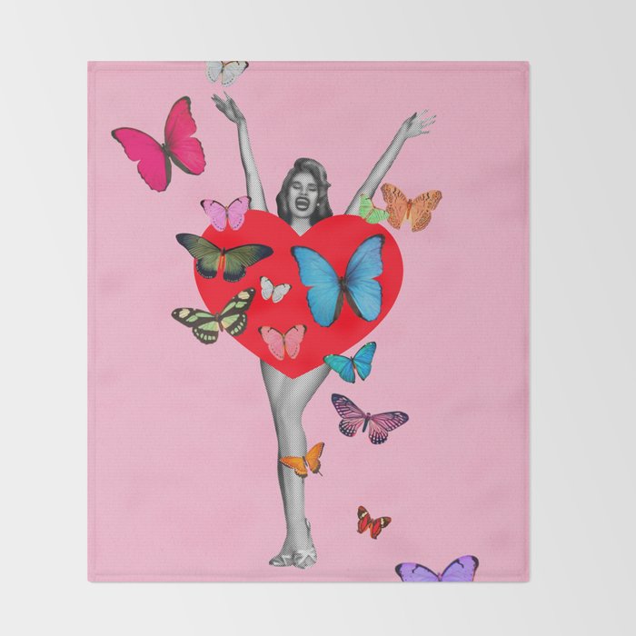 I Get Butterflies! Throw Blanket Gallery Image 2