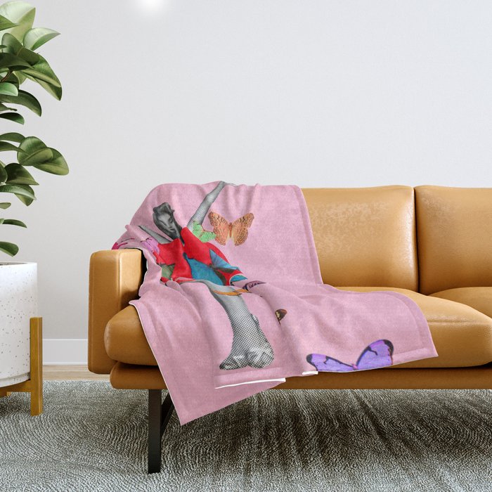 I Get Butterflies! Throw Blanket Gallery Image 1