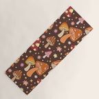 Magic Mushrooms in Brown Yoga Mat Gallery Image 1