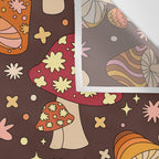 Magic Mushrooms in Brown Wall Tapestry Gallery Image 3