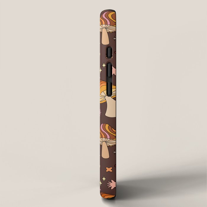 Magic Mushrooms in Brown iPhone Case Gallery Image 2