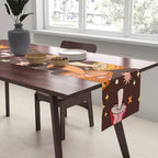 Magic Mushrooms in Brown Table Runner Gallery Image 2