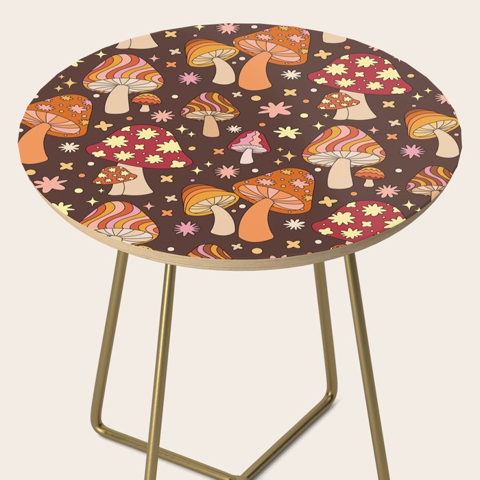 Magic Mushrooms in Brown Side Table Gallery Image 2