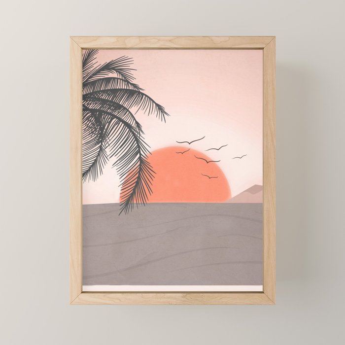 Summer Sunset Mini Art Print Gallery Image 1