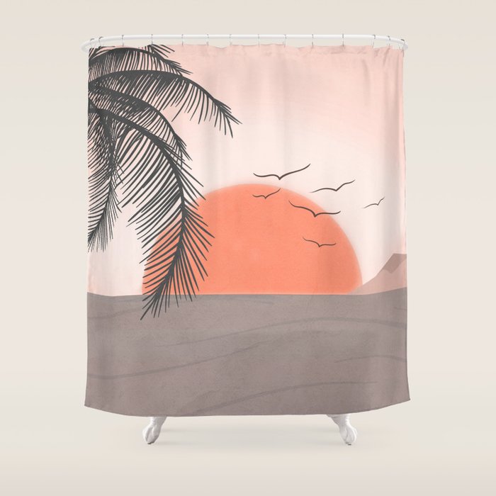 Summer Sunset Shower Curtain Gallery Image 1