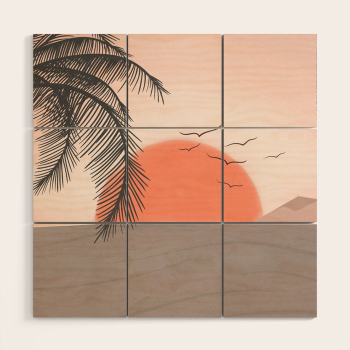 Summer Sunset Wood Wall Art Gallery Image 1