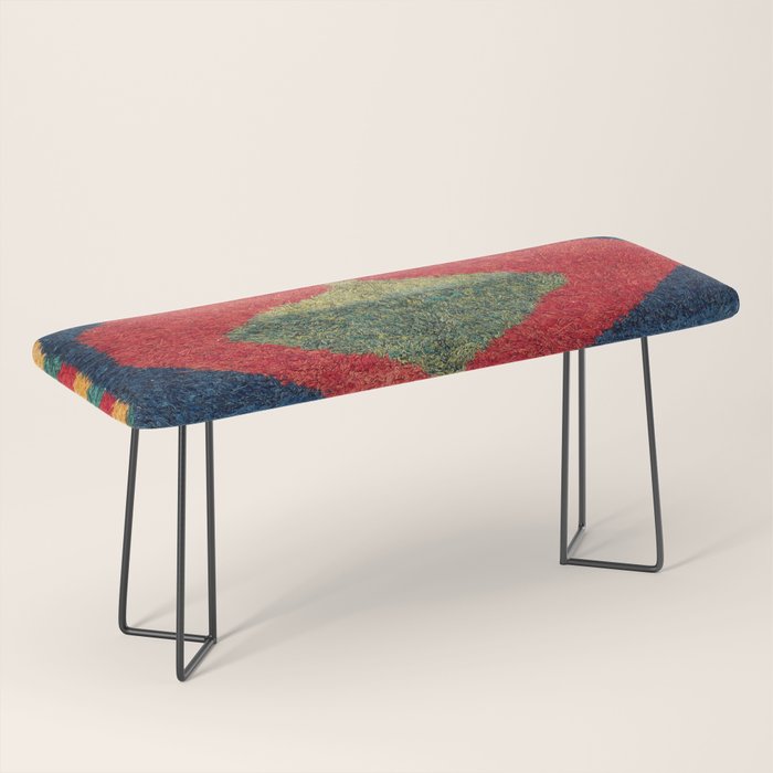 Luri Gabbeh Fars Southwest Persian Rug Print Bench Gallery Image 1